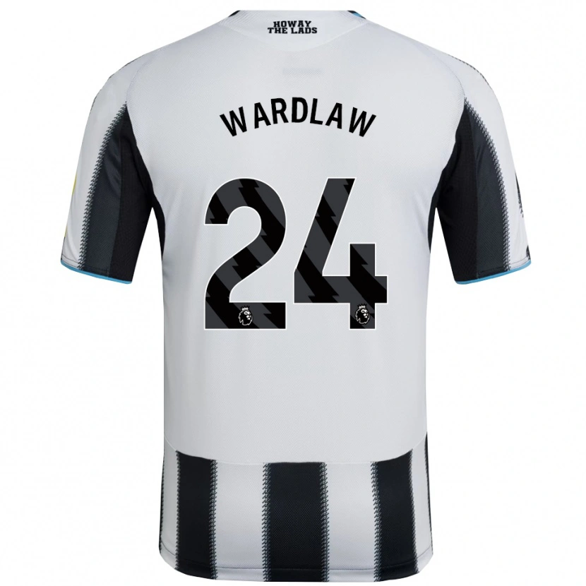 Danxen Hombre Camiseta Charlotte Wardlaw #24 Negro Blanco 1ª Equipación 2025/26 La Camisa
