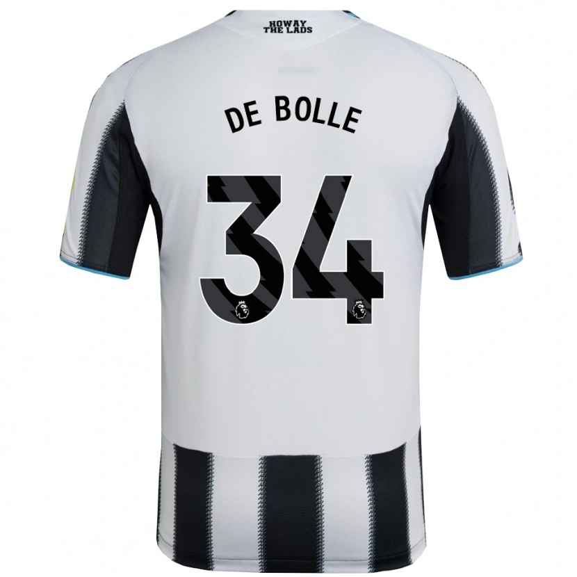Danxen Hombre Camiseta Lucas De Bolle #34 Negro Blanco 1ª Equipación 2025/26 La Camisa