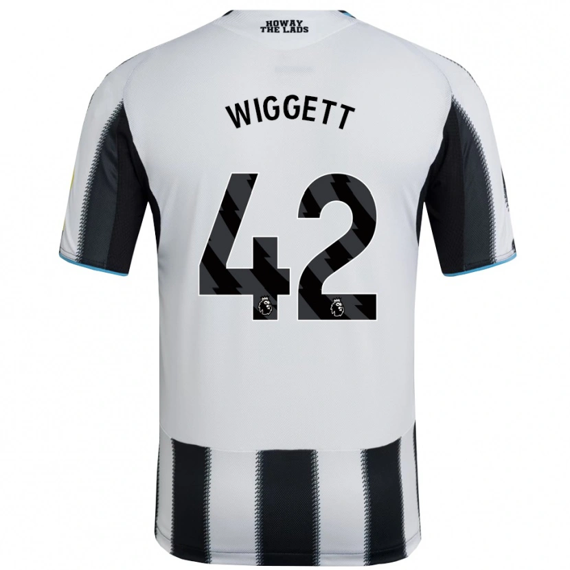 Danxen Hombre Camiseta Charlie Wiggett #42 Negro Blanco 1ª Equipación 2025/26 La Camisa