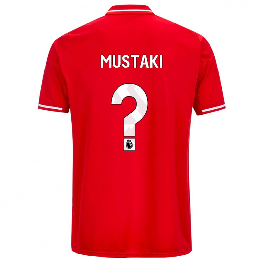 Danxen Hombre Camiseta Chloe Mustaki #0 Rojo Blanco 1ª Equipación 2025/26 La Camisa