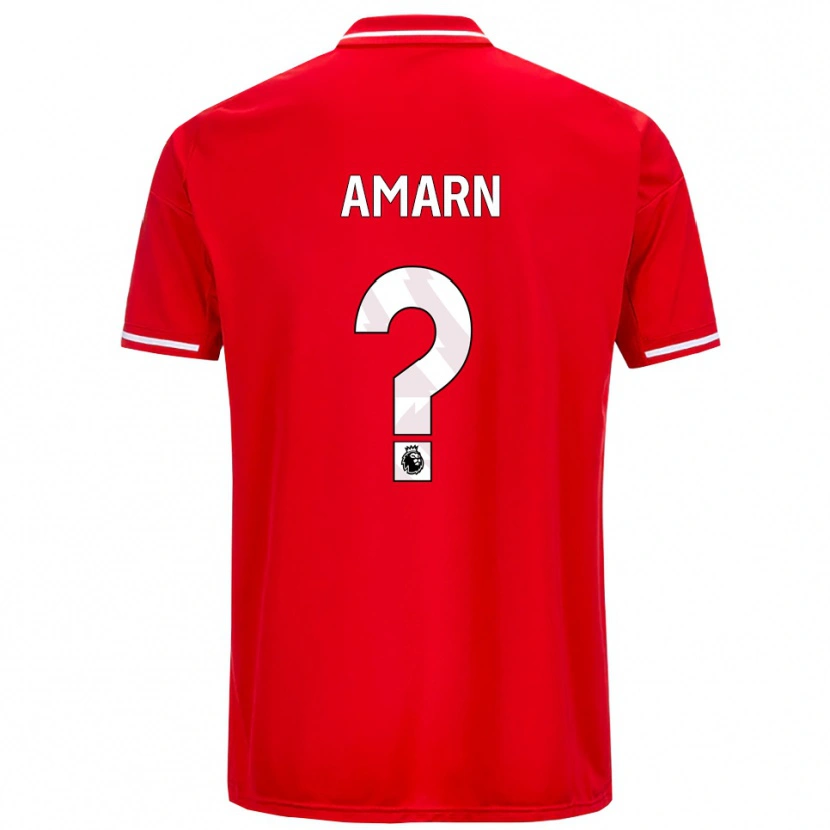Danxen Hombre Camiseta Amarn Robinson #0 Rojo Blanco 1ª Equipación 2025/26 La Camisa