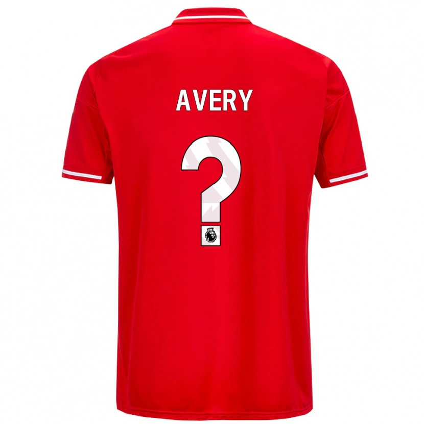 Danxen Hombre Camiseta Theo Avery #0 Rojo Blanco 1ª Equipación 2025/26 La Camisa
