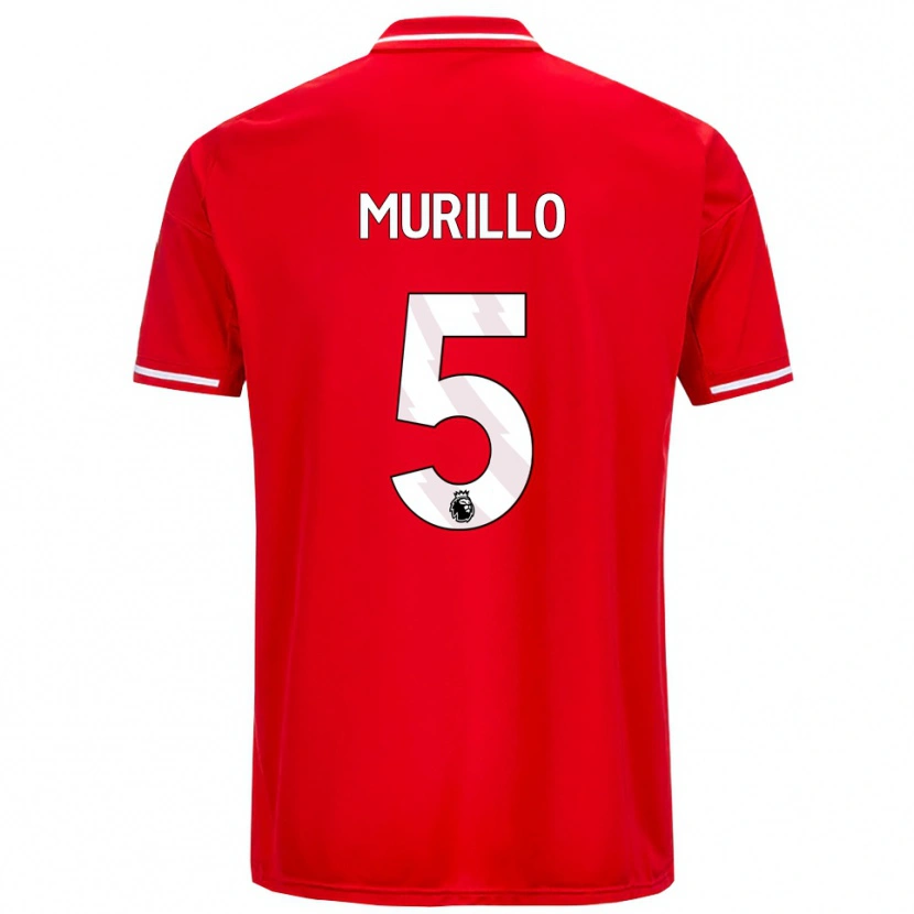 Danxen Hombre Camiseta Murillo #5 Rojo Blanco 1ª Equipación 2025/26 La Camisa
