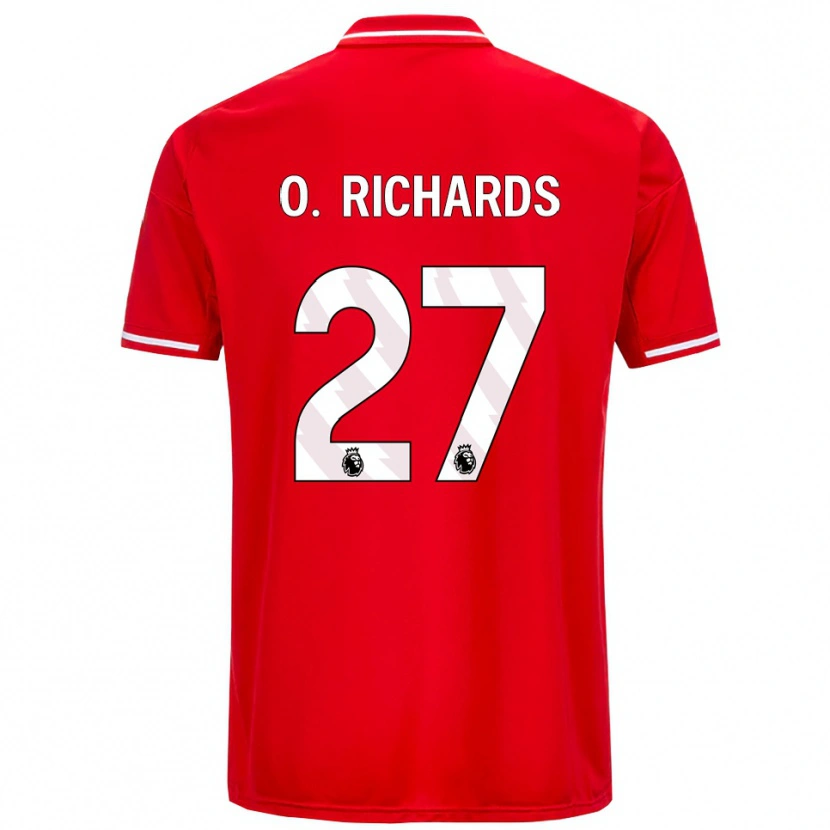 Danxen Hombre Camiseta Omar Richards #27 Rojo Blanco 1ª Equipación 2025/26 La Camisa