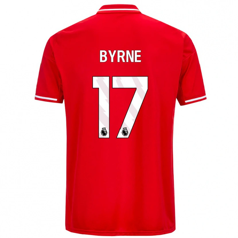 Danxen Hombre Camiseta Shayne Byrne #17 Rojo Blanco 1ª Equipación 2025/26 La Camisa