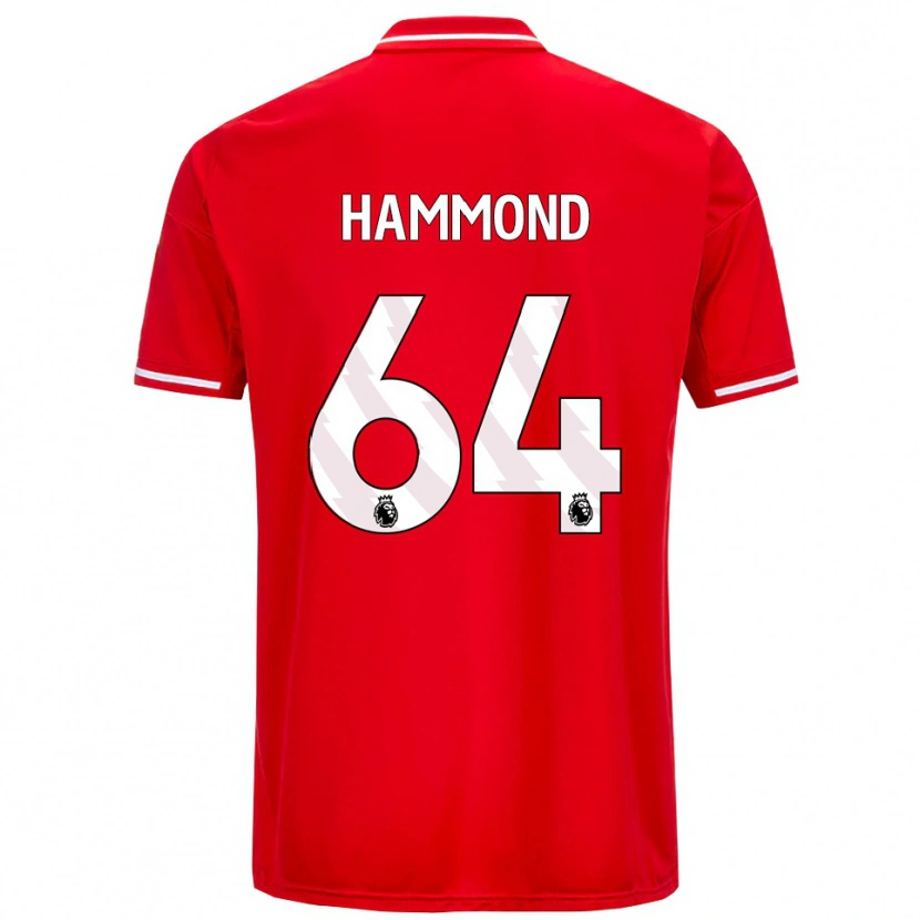 Danxen Hombre Camiseta Ben Hammond #64 Rojo Blanco 1ª Equipación 2025/26 La Camisa
