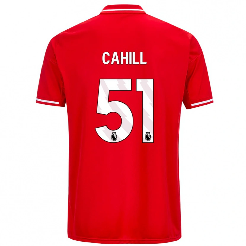 Danxen Hombre Camiseta Shae Cahill #51 Rojo Blanco 1ª Equipación 2025/26 La Camisa