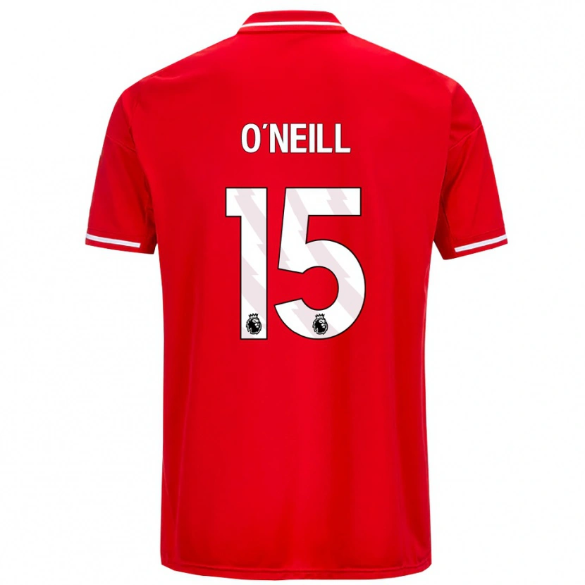 Danxen Hombre Camiseta Laura-Jayne O'neill #15 Rojo Blanco 1ª Equipación 2025/26 La Camisa
