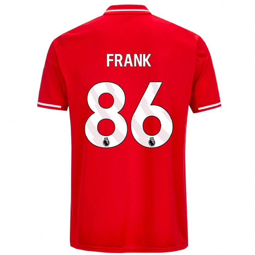 Danxen Hombre Camiseta Frank Djamna #86 Rojo Blanco 1ª Equipación 2025/26 La Camisa