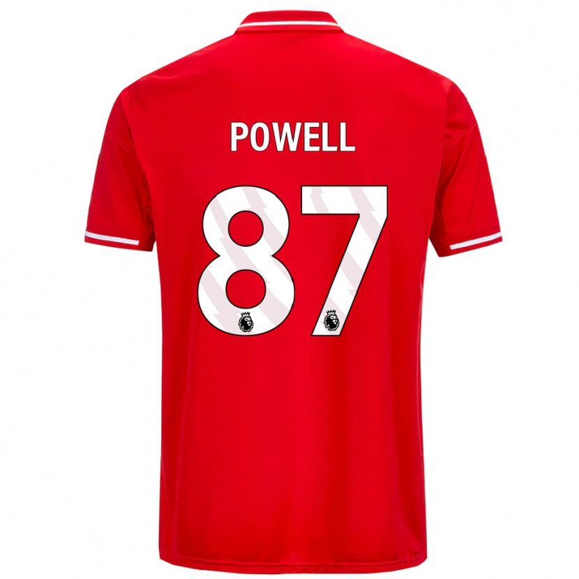 Danxen Hombre Camiseta Jayden Powell #87 Rojo Blanco 1ª Equipación 2025/26 La Camisa