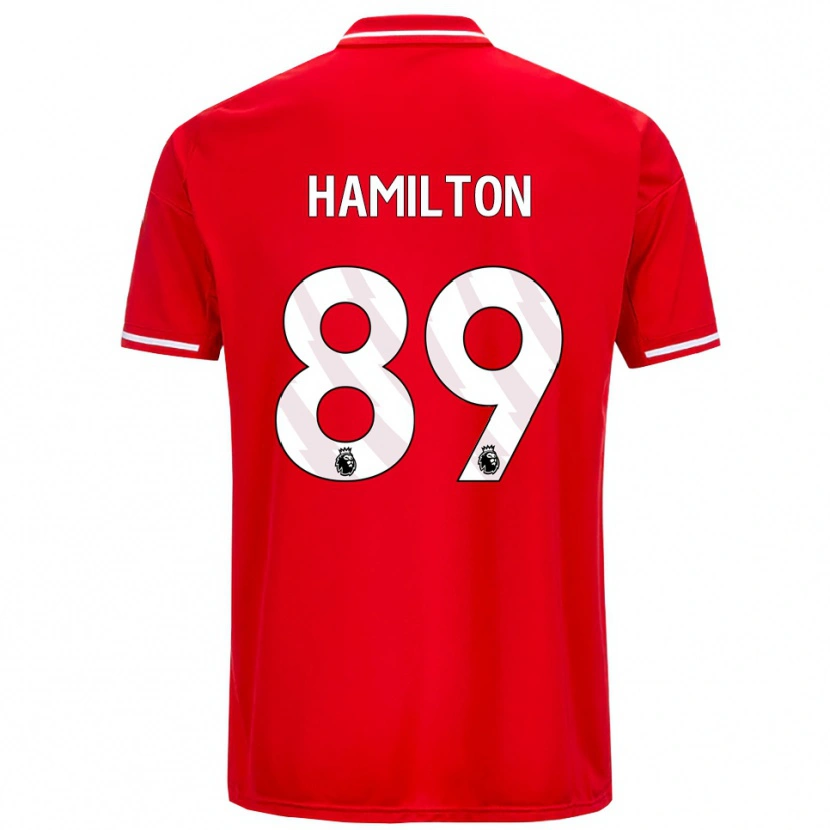Danxen Hombre Camiseta Scott Hamilton #89 Rojo Blanco 1ª Equipación 2025/26 La Camisa
