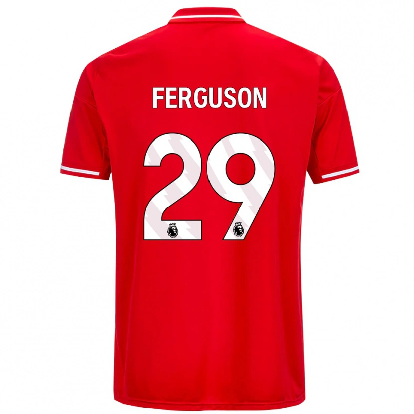 Danxen Hombre Camiseta Georgie Ferguson #29 Rojo Blanco 1ª Equipación 2025/26 La Camisa