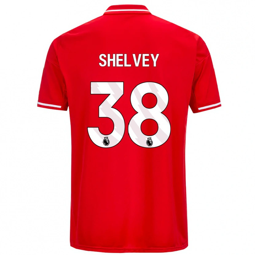 Danxen Hombre Camiseta George Shelvey #38 Rojo Blanco 1ª Equipación 2025/26 La Camisa