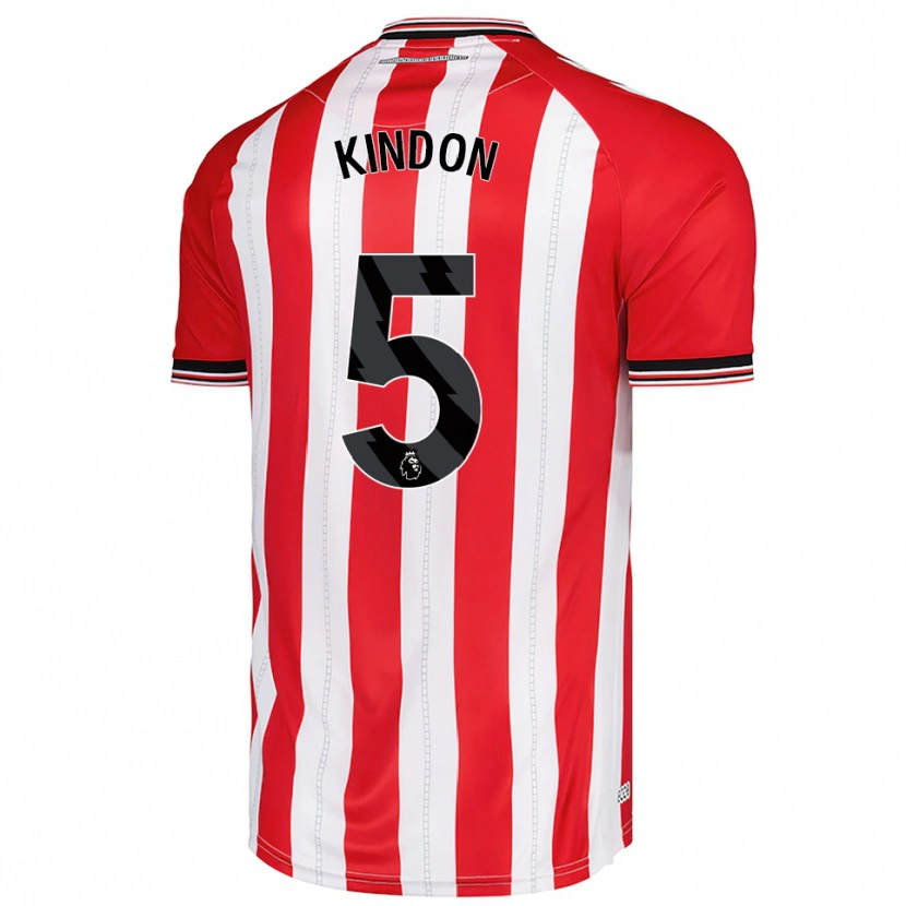Danxen Hombre Camiseta Ben Kindon #5 Rojo Blanco 1ª Equipación 2025/26 La Camisa