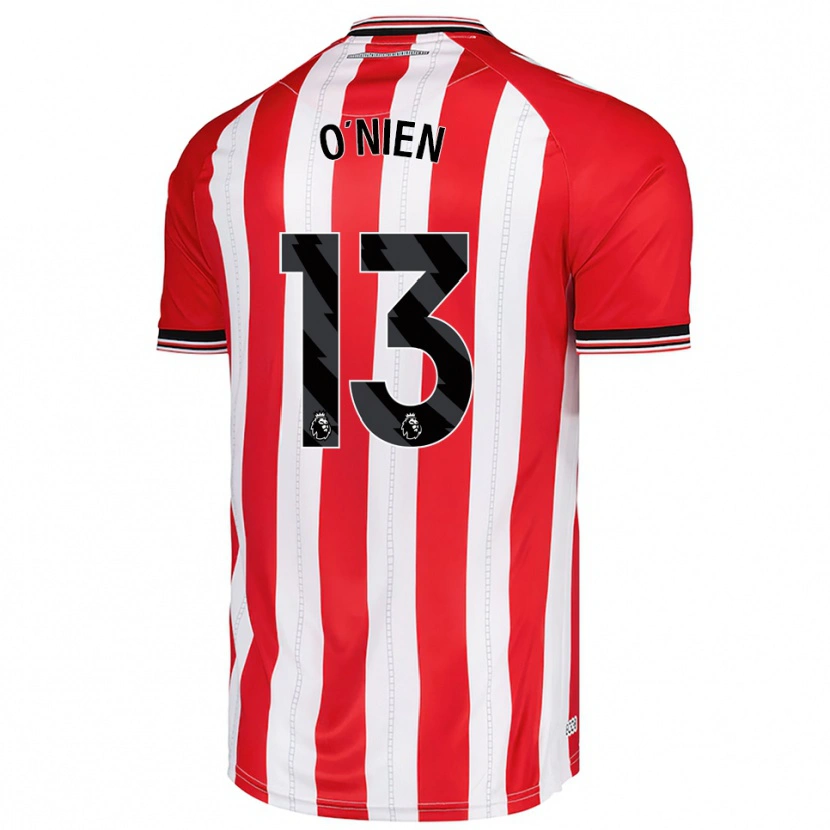 Danxen Hombre Camiseta Luke O'nien #13 Rojo Blanco 1ª Equipación 2025/26 La Camisa
