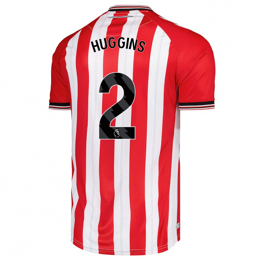 Danxen Hombre Camiseta Niall Huggins #2 Rojo Blanco 1ª Equipación 2025/26 La Camisa