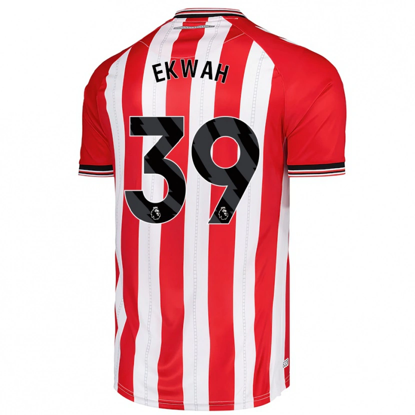 Danxen Hombre Camiseta Pierre Ekwah #39 Rojo Blanco 1ª Equipación 2025/26 La Camisa