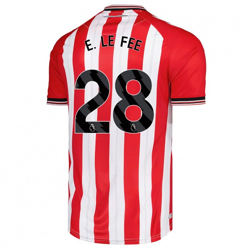 Danxen Hombre Camiseta Enzo Le Fée #28 Rojo Blanco 1ª Equipación 2025/26 La Camisa