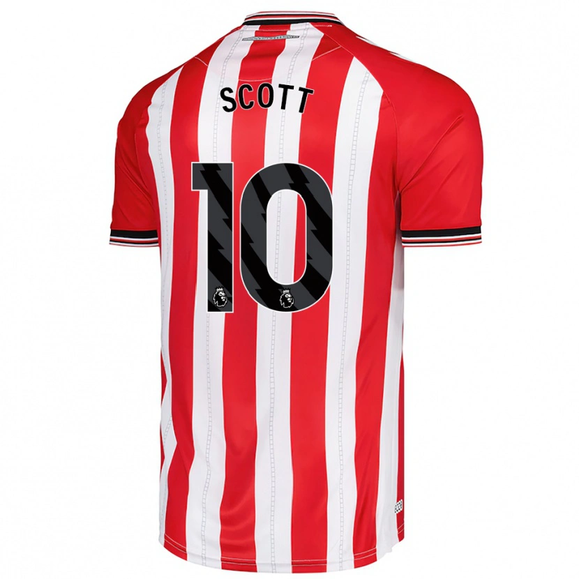 Danxen Hombre Camiseta Felix Scott #10 Rojo Blanco 1ª Equipación 2025/26 La Camisa