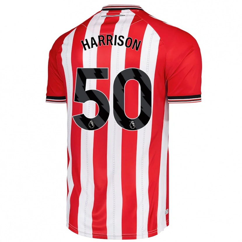 Danxen Hombre Camiseta Harrison Jones #50 Rojo Blanco 1ª Equipación 2025/26 La Camisa