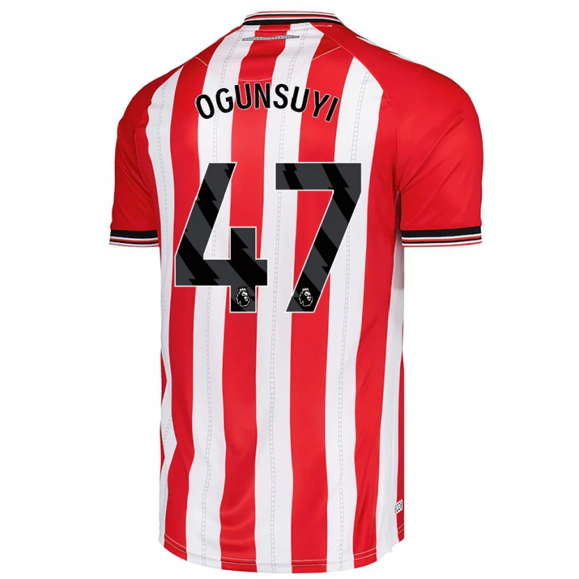 Danxen Hombre Camiseta Trey Samuel-Ogunsuyi #47 Rojo Blanco 1ª Equipación 2025/26 La Camisa