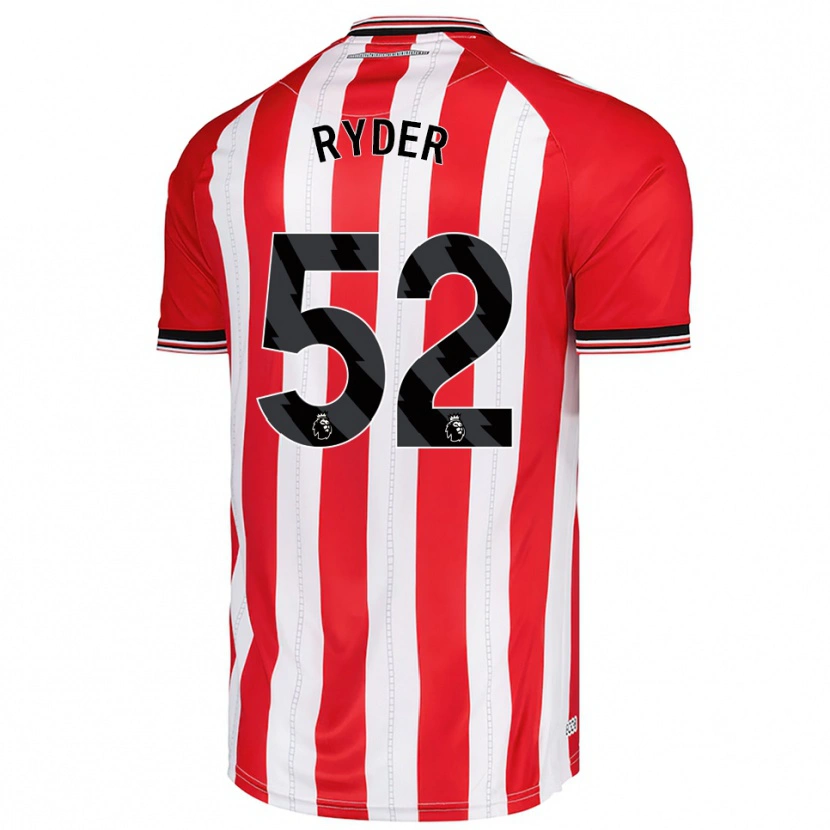 Danxen Hombre Camiseta Joe Ryder #52 Rojo Blanco 1ª Equipación 2025/26 La Camisa