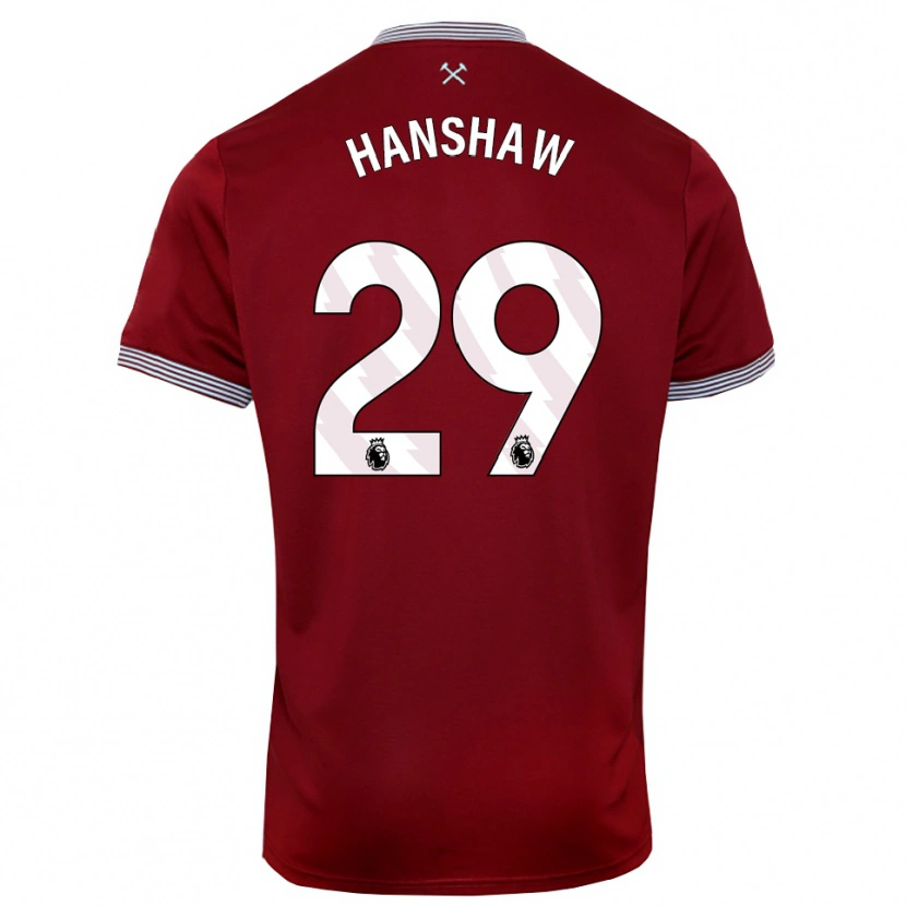 Danxen Hombre Camiseta Verena Hanshaw #29 Borgoña Blanco 1ª Equipación 2025/26 La Camisa