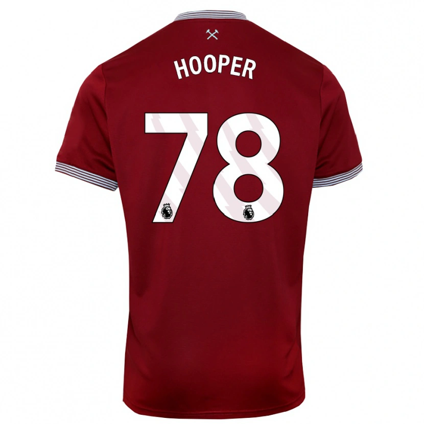 Danxen Hombre Camiseta Finley Hooper #78 Borgoña Blanco 1ª Equipación 2025/26 La Camisa