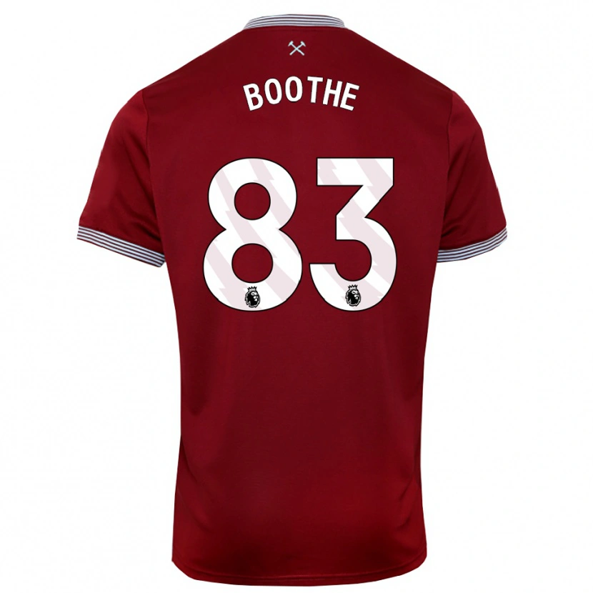 Danxen Hombre Camiseta Sebastian Boothe #83 Borgoña Blanco 1ª Equipación 2025/26 La Camisa