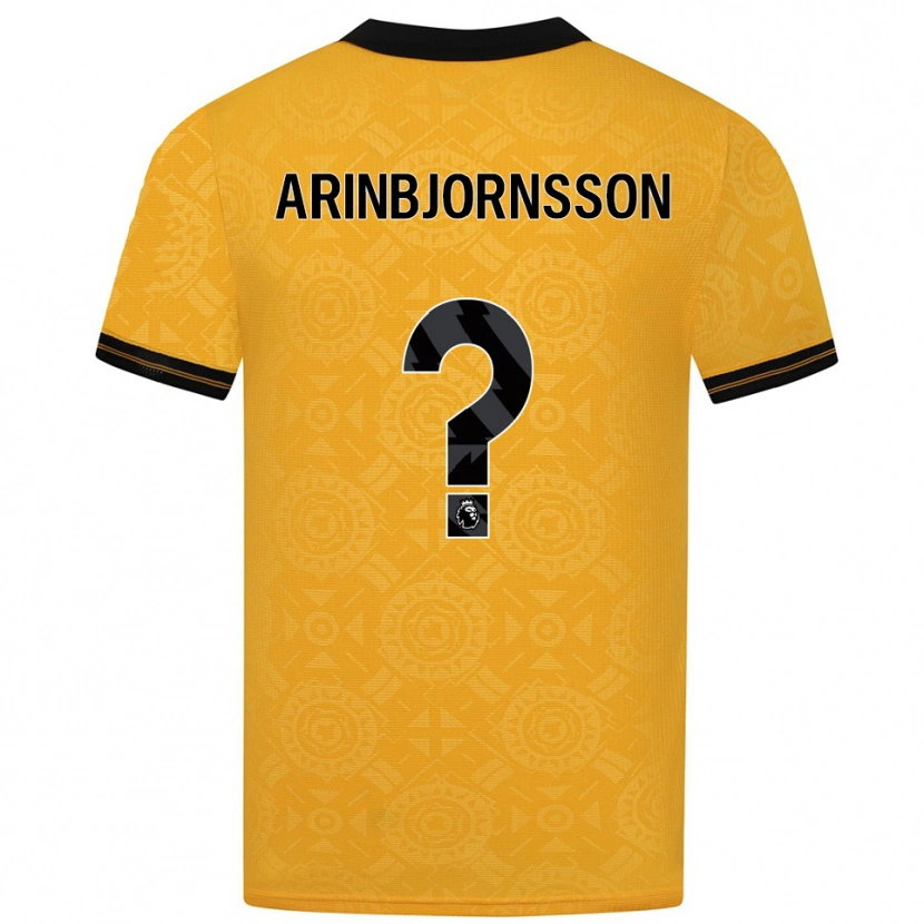 Danxen Hombre Camiseta Palmi Arinbjornsson #0 Amarillo Negro 1ª Equipación 2025/26 La Camisa
