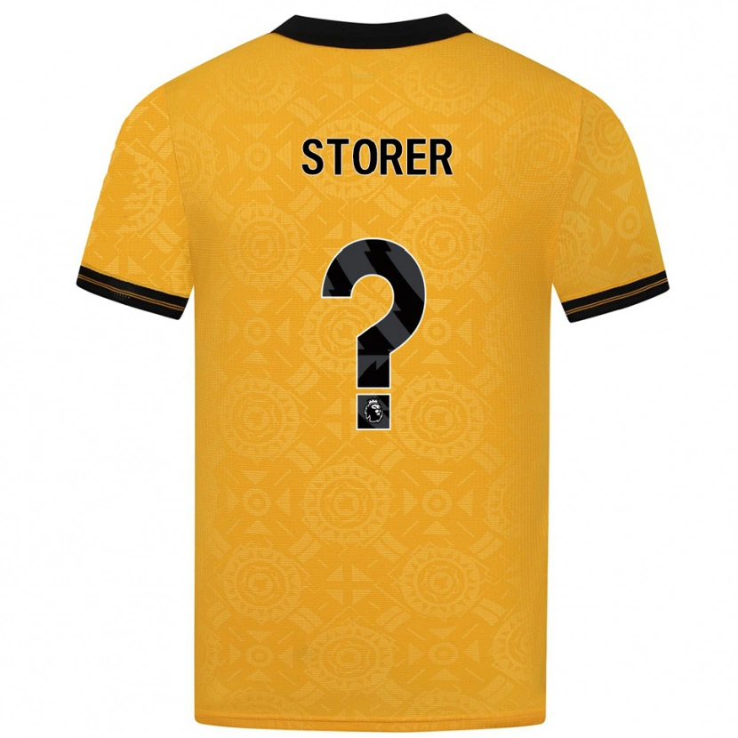 Danxen Hombre Camiseta James Storer #0 Amarillo Negro 1ª Equipación 2025/26 La Camisa