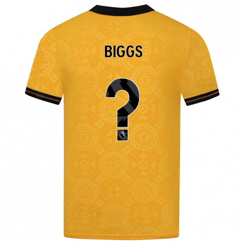 Danxen Hombre Camiseta Lennon Biggs #0 Amarillo Negro 1ª Equipación 2025/26 La Camisa