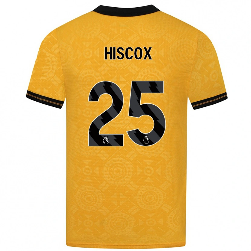 Danxen Hombre Camiseta Amelia Hiscox #25 Amarillo Negro 1ª Equipación 2025/26 La Camisa