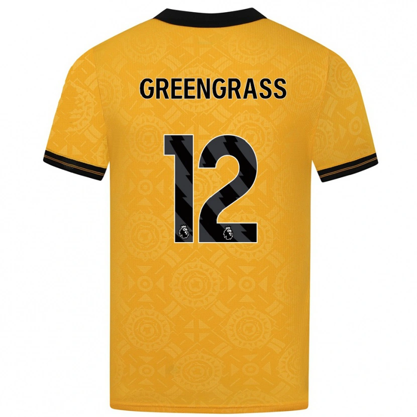 Danxen Hombre Camiseta Charlotte Greengrass #12 Amarillo Negro 1ª Equipación 2025/26 La Camisa