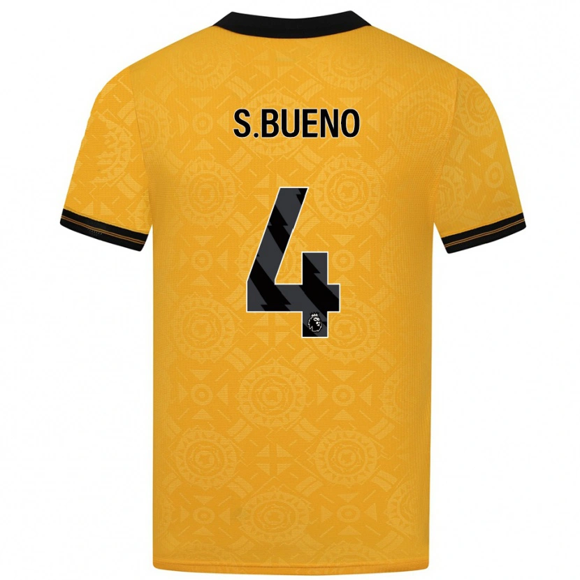 Danxen Hombre Camiseta Santiago Bueno #4 Amarillo Negro 1ª Equipación 2025/26 La Camisa