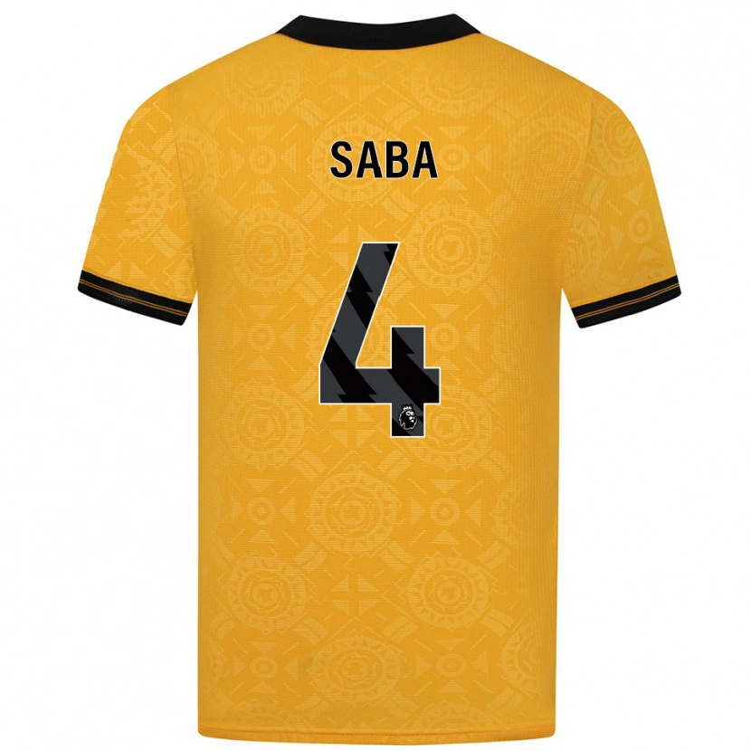 Danxen Hombre Camiseta Elliot Saba #4 Amarillo Negro 1ª Equipación 2025/26 La Camisa