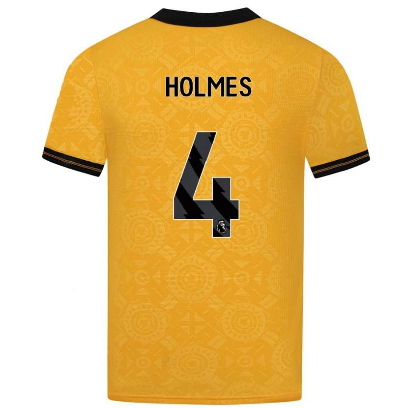 Danxen Hombre Camiseta Summer Holmes #4 Amarillo Negro 1ª Equipación 2025/26 La Camisa