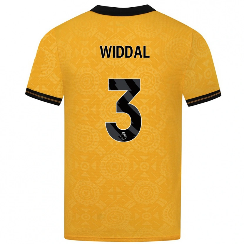 Danxen Hombre Camiseta Natalie Widdal #3 Amarillo Negro 1ª Equipación 2025/26 La Camisa