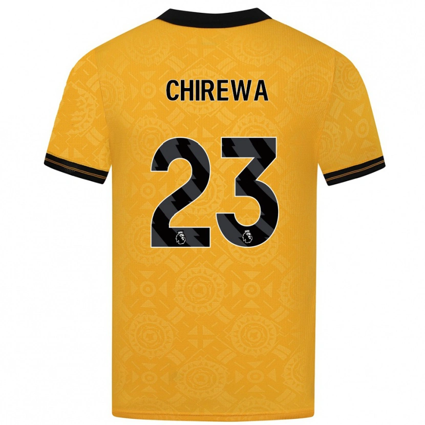 Danxen Hombre Camiseta Tawanda Chirewa #23 Amarillo Negro 1ª Equipación 2025/26 La Camisa