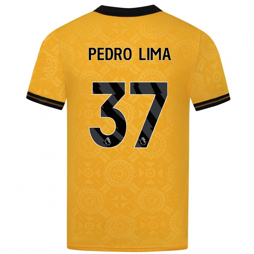 Danxen Hombre Camiseta Pedro Lima #37 Amarillo Negro 1ª Equipación 2025/26 La Camisa