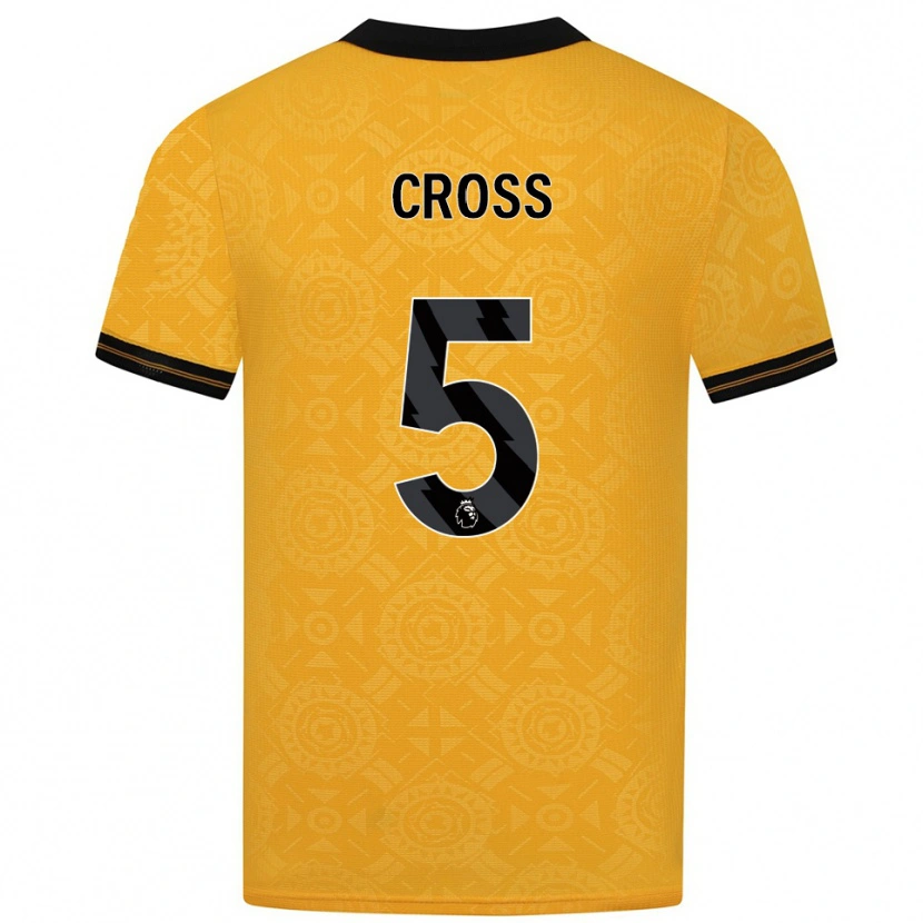 Danxen Hombre Camiseta Emma Cross #5 Amarillo Negro 1ª Equipación 2025/26 La Camisa