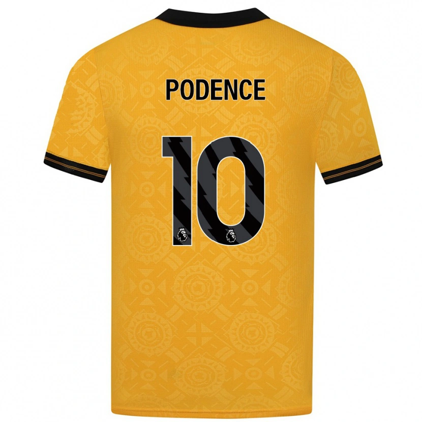 Danxen Hombre Camiseta Daniel Podence #10 Amarillo Negro 1ª Equipación 2025/26 La Camisa