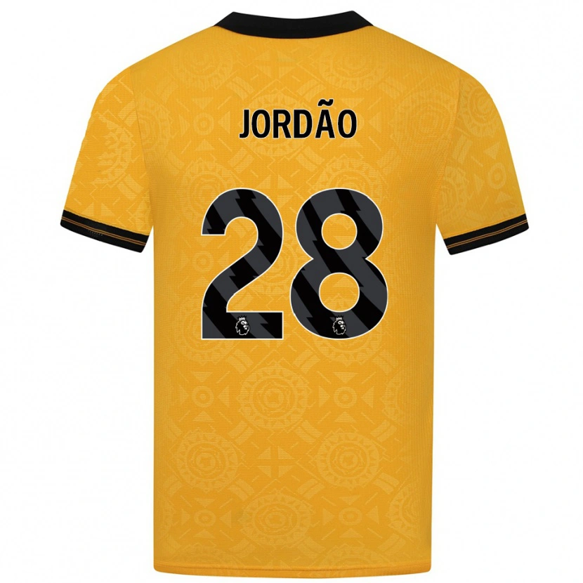 Danxen Hombre Camiseta Bruno Jordão #28 Amarillo Negro 1ª Equipación 2025/26 La Camisa