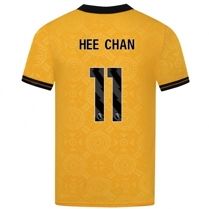Danxen Hombre Camiseta Hee-Chan Hwang #11 Amarillo Negro 1ª Equipación 2025/26 La Camisa