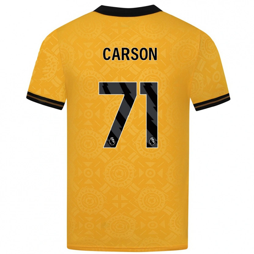 Danxen Hombre Camiseta Hayden Carson #71 Amarillo Negro 1ª Equipación 2025/26 La Camisa