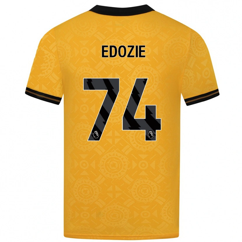Danxen Hombre Camiseta Tom Edozie #74 Amarillo Negro 1ª Equipación 2025/26 La Camisa