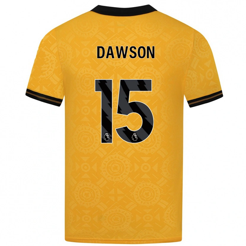 Danxen Hombre Camiseta Craig Dawson #15 Amarillo Negro 1ª Equipación 2025/26 La Camisa