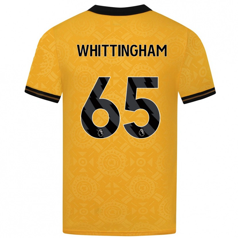 Danxen Hombre Camiseta Matthew Whittingham #65 Amarillo Negro 1ª Equipación 2025/26 La Camisa