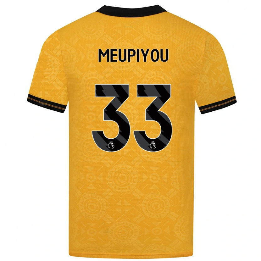 Danxen Hombre Camiseta Bastien Meupiyou #33 Amarillo Negro 1ª Equipación 2025/26 La Camisa