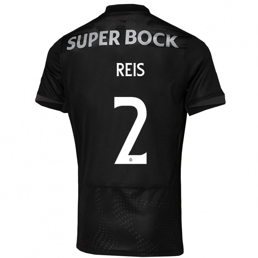 Danxen Hombre Camiseta Matheus Reis #2 Negro Blanco 2ª Equipación 2025/26 La Camisa
